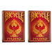 Bicycle Fyrebird Playing Cards - 1 Deck, Air Cushion Finish, Professional, Superb Handling & Durability, Great Gift For Card Collectors (Pack of 2) Standard (Pack of 2) Fyrebird