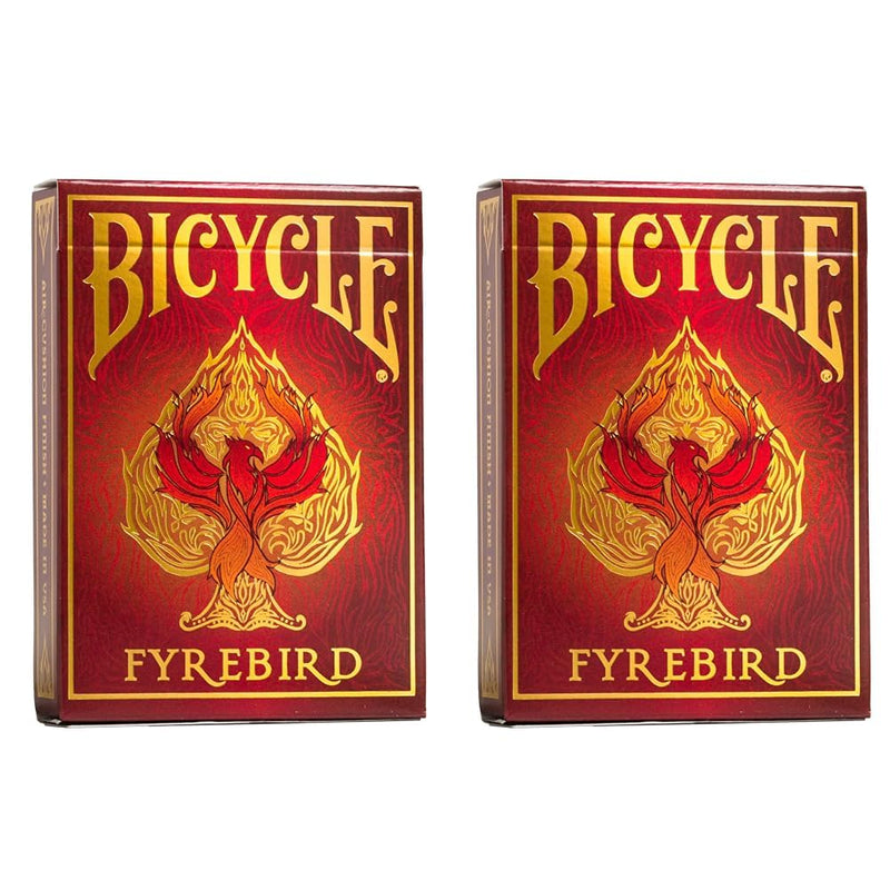 Bicycle Fyrebird Playing Cards - 1 Deck, Air Cushion Finish, Professional, Superb Handling & Durability, Great Gift For Card Collectors (Pack of 2) Standard (Pack of 2) Fyrebird