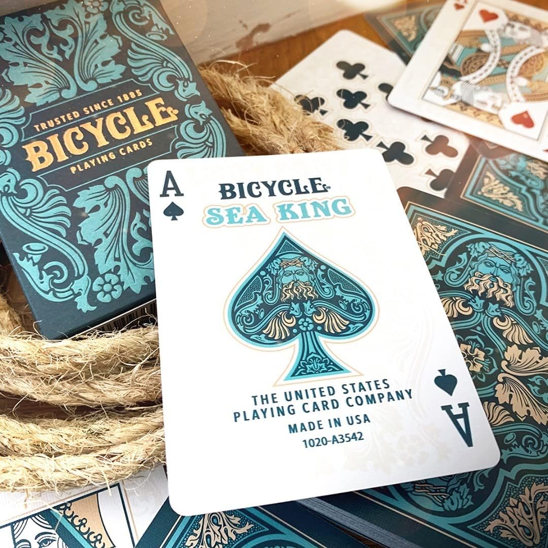 Bicycle Sea King Playing Cards - 1 Deck, Air Cushion Finish, Professional, Superb Handling & Durability, Great Gift For Card Collectors