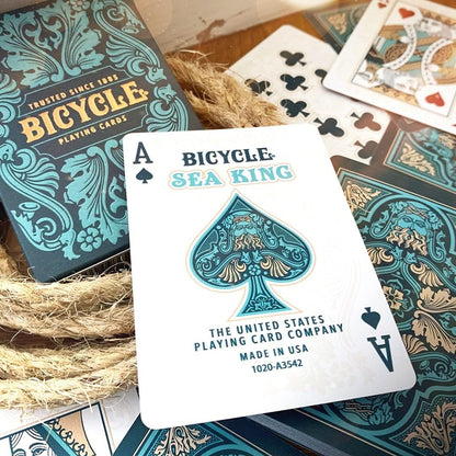 Bicycle Sea King Playing Cards - 1 Deck, Air Cushion Finish, Professional, Superb Handling & Durability, Great Gift For Card Collectors