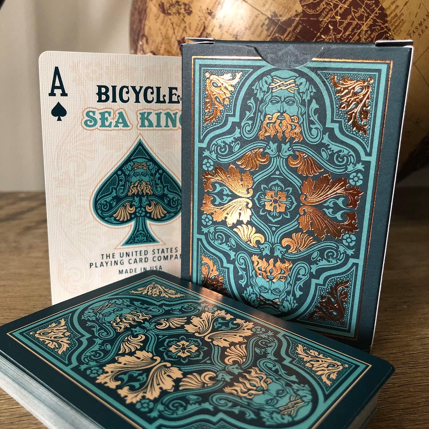 Bicycle Sea King Playing Cards - 1 Deck, Air Cushion Finish, Professional, Superb Handling & Durability, Great Gift For Card Collectors
