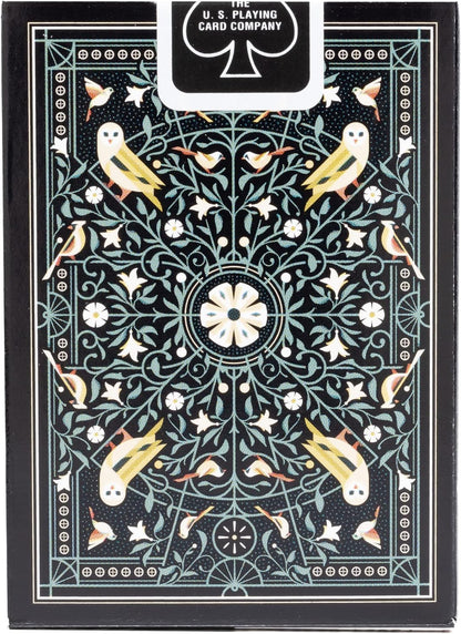 Bicycle Aviary Playing Cards - 1 Deck, Air Cushion Finish, Professional, Superb Handling & Durability, Great Gift For Card Collectors, Black,green