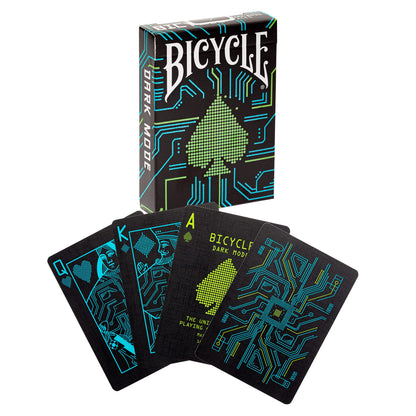 Bicycle Dark Mode Playing Cards - 1 Deck, Air Cushion Finish, Professional, Superb Handling & Durability, Great Gift For Card Collectors único Dark Mode