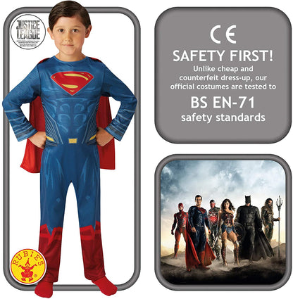 Rubie's Official DC Justice League Superman Kids Costume, Super Hero Fancy Dress