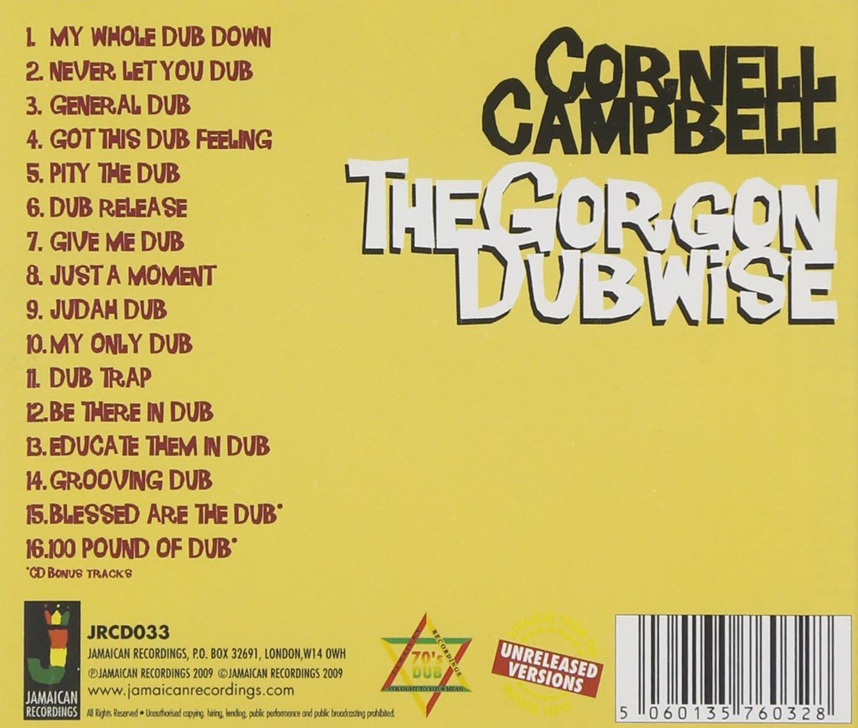 Cornel Campbell - The Gordon Dubwise