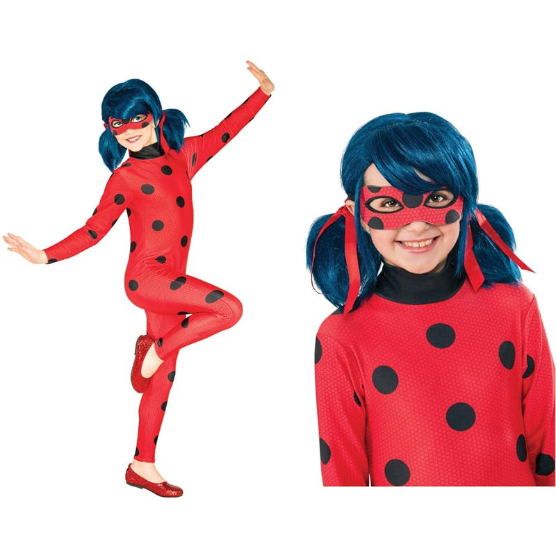 Rubie's Official Miraculous Ladybug Childs Classic Costume and Eye mask, Superhero