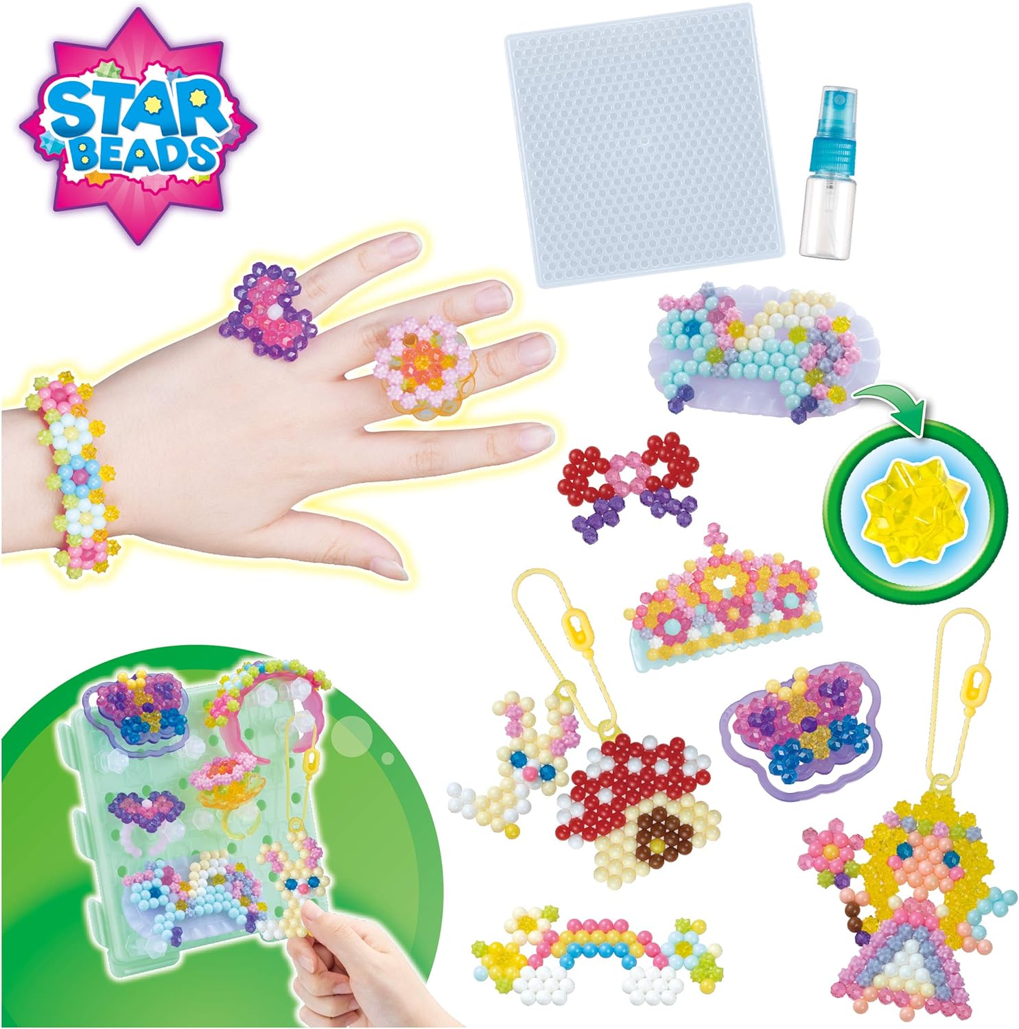 Aquabeads 31766 Fariy World & 31944 Mystic Unicorn Set, Multi Color