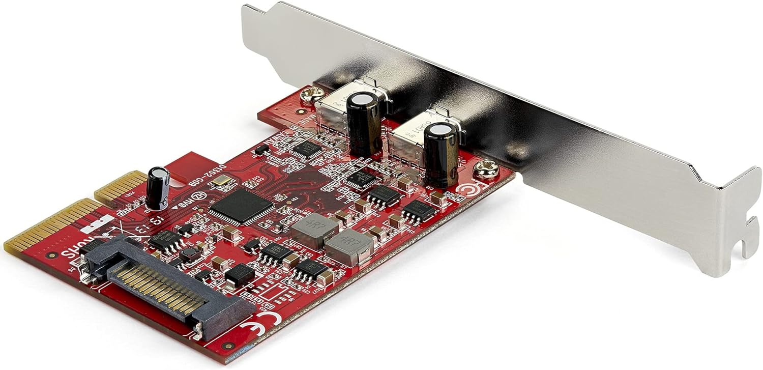StarTech.com 2-Port USB 3.2 Gen 2x1 (10Gbps) PCIe Card - USB-C SuperSpeed PCI Express 3.0 x4 Host Controller Card - USB Type-C PCIe Add-On Adapter Card - USB C Expansion Card (PEXUSB312C3