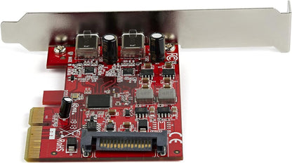 StarTech.com 2-Port USB 3.2 Gen 2x1 (10Gbps) PCIe Card - USB-C SuperSpeed PCI Express 3.0 x4 Host Controller Card - USB Type-C PCIe Add-On Adapter Card - USB C Expansion Card (PEXUSB312C3