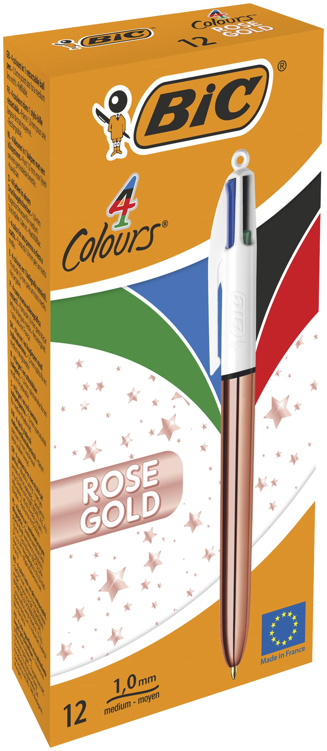BIC Bolígrafo Blanco Rosa (12 Piezas