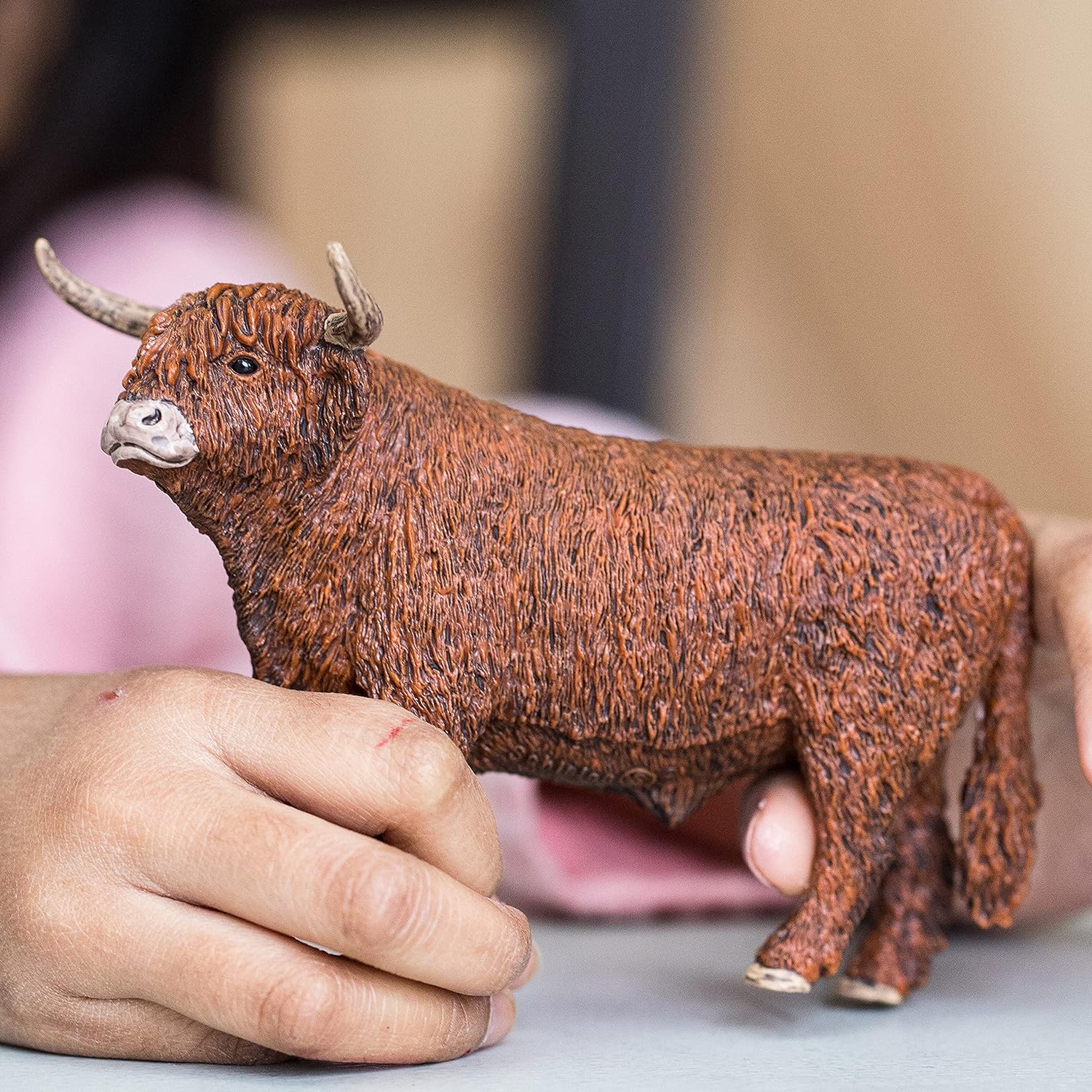 Schleich- Highland Bull Animal Farm World, Multicolor, M (13919