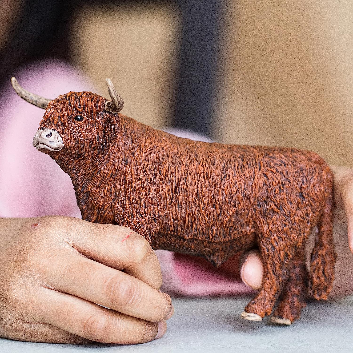 Schleich- Highland Bull Animal Farm World, Multicolor, M (13919