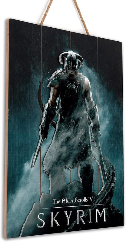 Doctor Collector Skyrim Dragonborn Woodarts 3D-Edición Limitada, temática Colores Mezclados con Tonos terrosos, 25L x 9.5W cm (DCSKY03