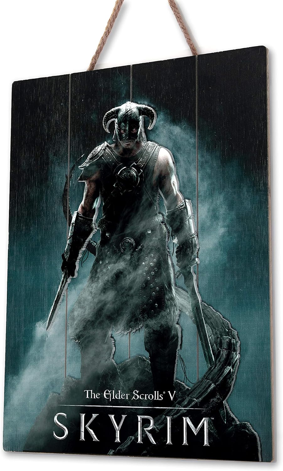 Doctor Collector Skyrim Dragonborn Woodarts 3D-Edición Limitada, temática Colores Mezclados con Tonos terrosos, 25L x 9.5W cm (DCSKY03