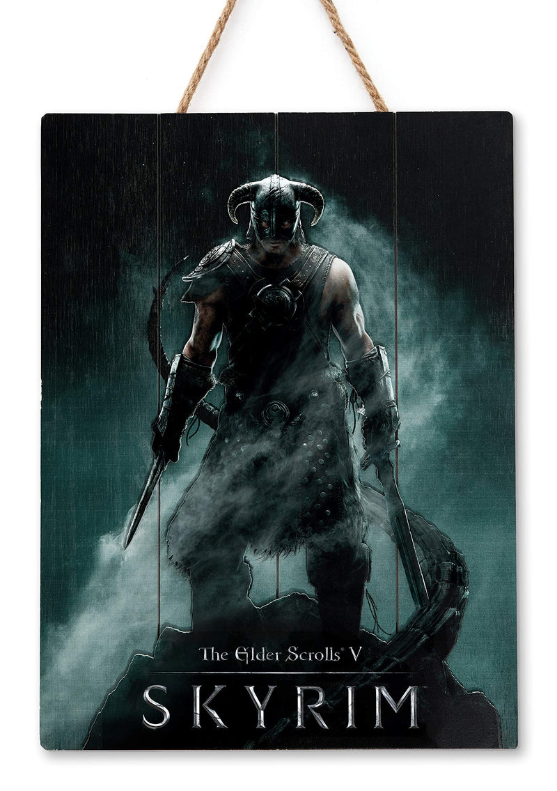 Doctor Collector Skyrim Dragonborn Woodarts 3D-Edición Limitada, temática Colores Mezclados con Tonos terrosos, 25L x 9.5W cm (DCSKY03