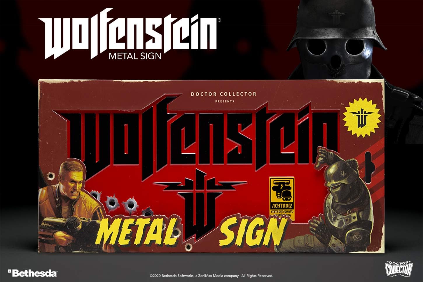 Doctor Collector Wolfenstein The New Colossus Metal Sign