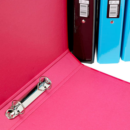 Pukka Brights Ring Binder, 2 O-Ring, A4, 25mm Rings, Assorted, Pack of 10