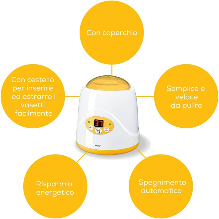 Beurer by 52 Baby Food and Bottle Warmer with Warming Function & led Display.