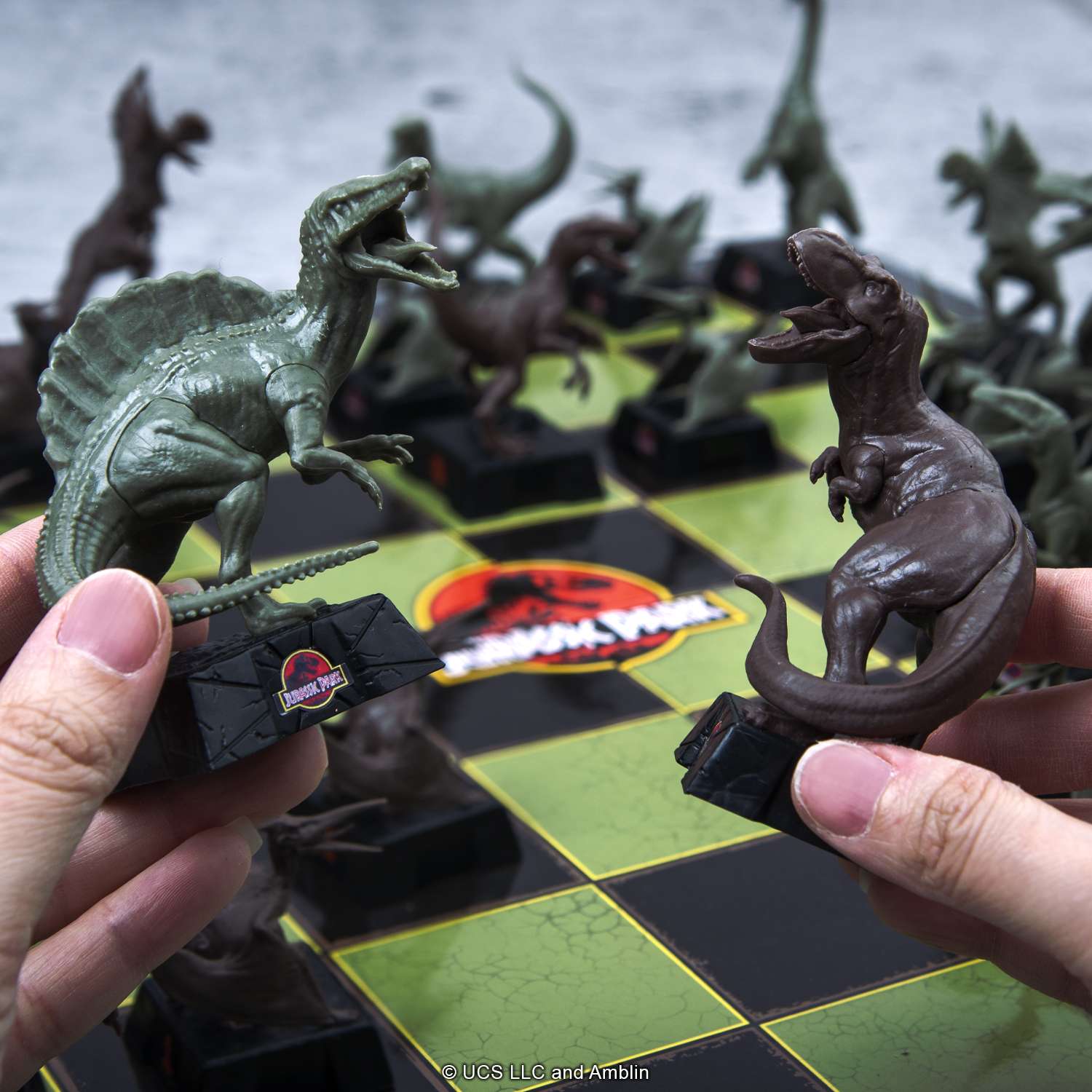 The Noble Collection Jurassic Park Chess Set - 32 Highly Detailed Plastic Chess Pieces - Officially Licensed Jurassic Park Film Set Movie Game Gifts Single