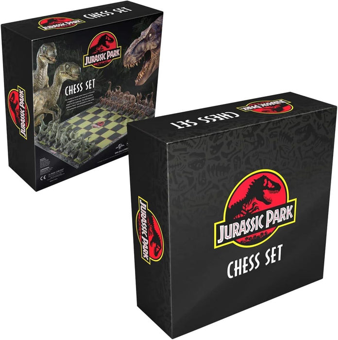 The Noble Collection Jurassic Park Chess Set - 32 Highly Detailed Plastic Chess Pieces - Officially Licensed Jurassic Park Film Set Movie Game Gifts