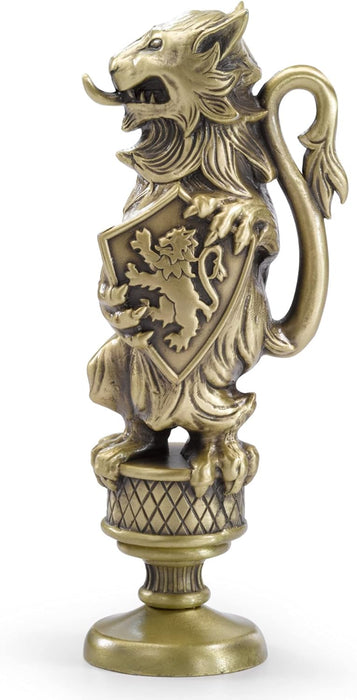 The Noble Collection Harry Potter Gryffindor Wax Seal - 6.5in (16.5cm) Die Cast Metal Stamp and Coloured Red and Gold Wax Set - Officially Licensed Film Set Movie Props Gifts Stationery