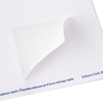 Avery Self Adhesive Parcel Shipping Labels, Inkjet Printers, 8 Labels Per A4 Sheet, 200 labels, QuickDRY (J8165), Multi