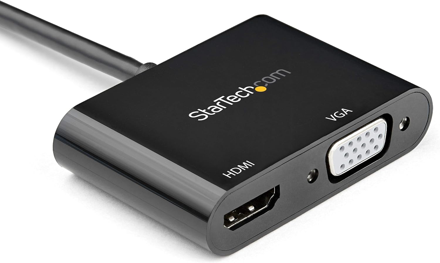 StarTech.com DisplayPort to HDMI VGA Adapter - DisplayPort 1.2 HBR2 to HDMI 2.0 (4K 60Hz) or VGA 1080p Converter Dongle - DP to HDMI or VGA Monitor Adapter - Digital Video Display Adapter (DP2VGAHD20