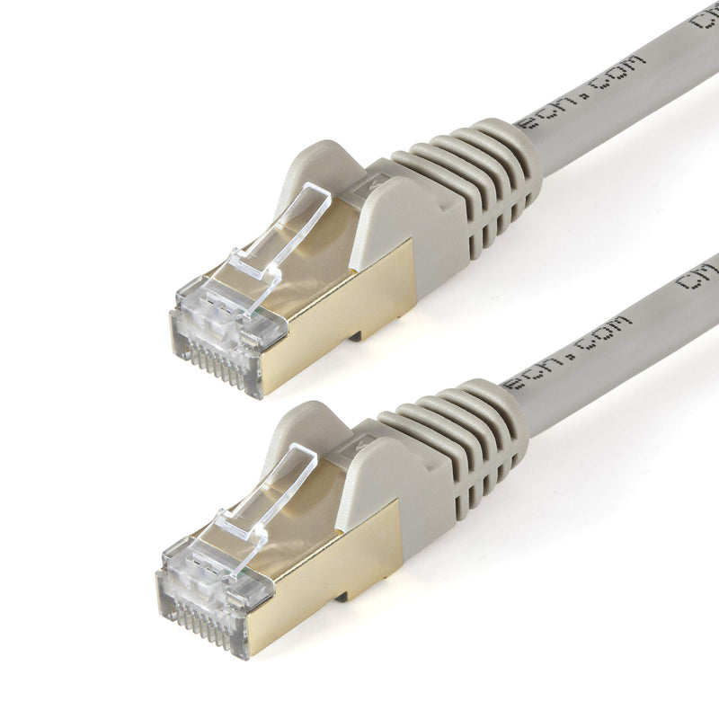 StarTech.com 1.5 m CAT6a Cable - Grey - RJ45 Ethernet Cable - Snagless - CAT6a STP Cord - Copper Wire - 10Gb (6ASPAT150CMGR