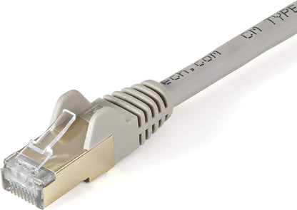 StarTech.com 1.5 m CAT6a Cable - Grey - RJ45 Ethernet Cable - Snagless - CAT6a STP Cord - Copper Wire - 10Gb (6ASPAT150CMGR