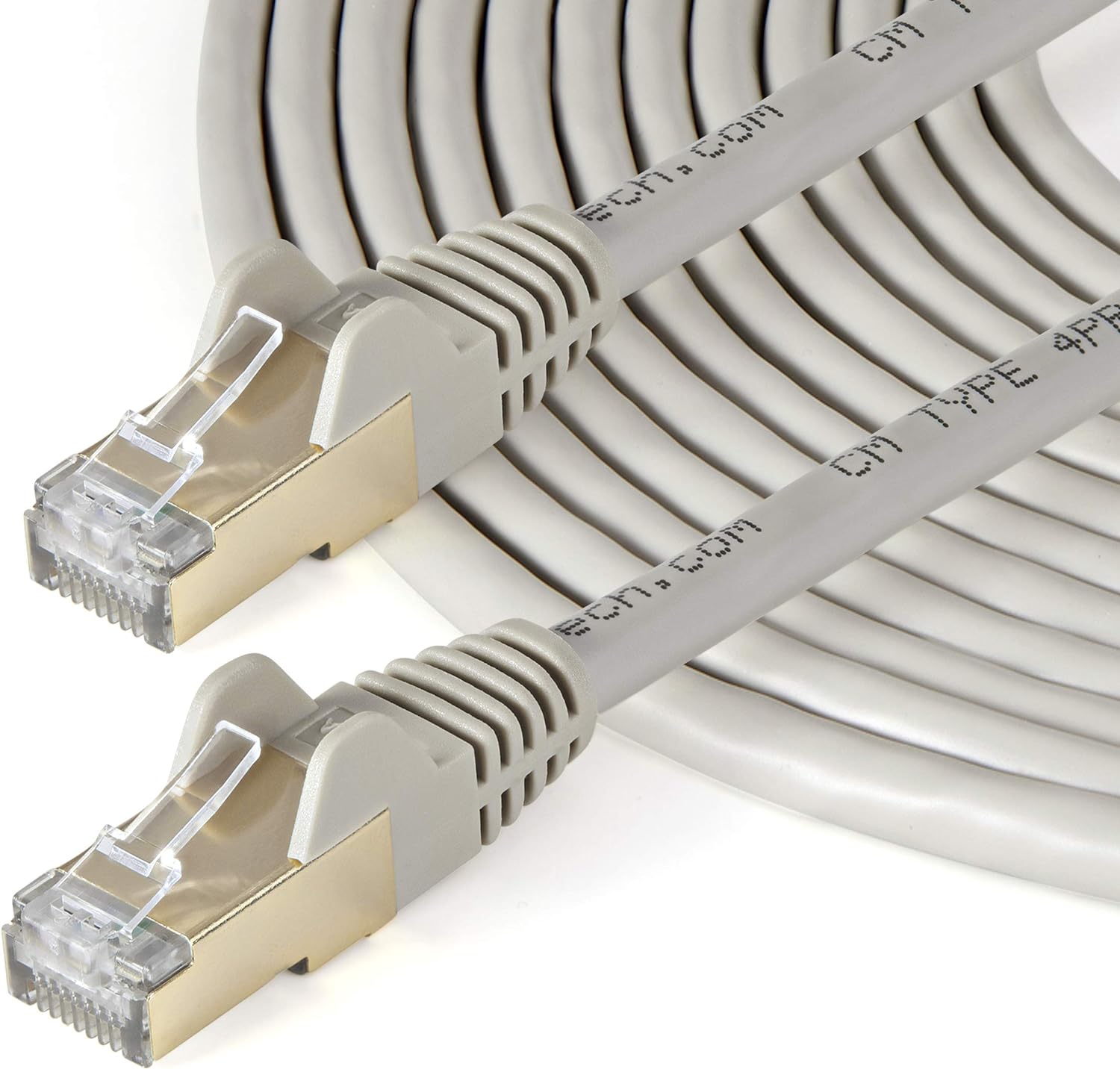 StarTech.com 1.5 m CAT6a Cable - Grey - RJ45 Ethernet Cable - Snagless - CAT6a STP Cord - Copper Wire - 10Gb (6ASPAT150CMGR