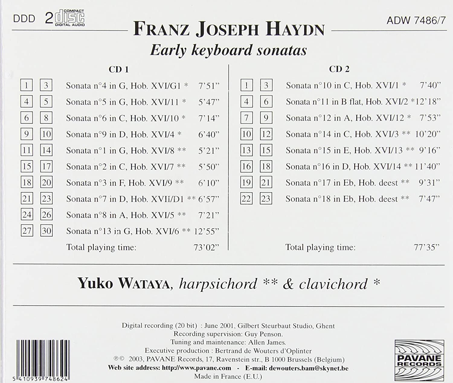 Early keyboard sonatas