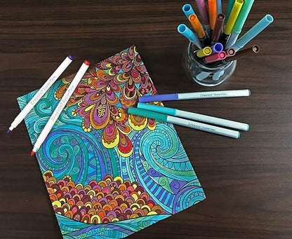Crayola - Super Tips, abwaschbare Marker mittlere Spitze, 12er-Pack, für Schule und Freizeit, für kreatives Lettering, Handschrift, Kalligraphie, Pastellfarben, 58-7515