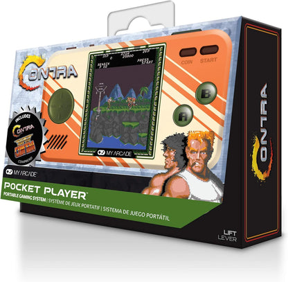 My Arcade Contra Pocket Contra and Super Contra, CO/VS Link for CO-OP Action, Full Color Display (DGUNL-3281) - Electronic Games & My Arcade Pocket Player Handheld Game Console Contra + Game Console