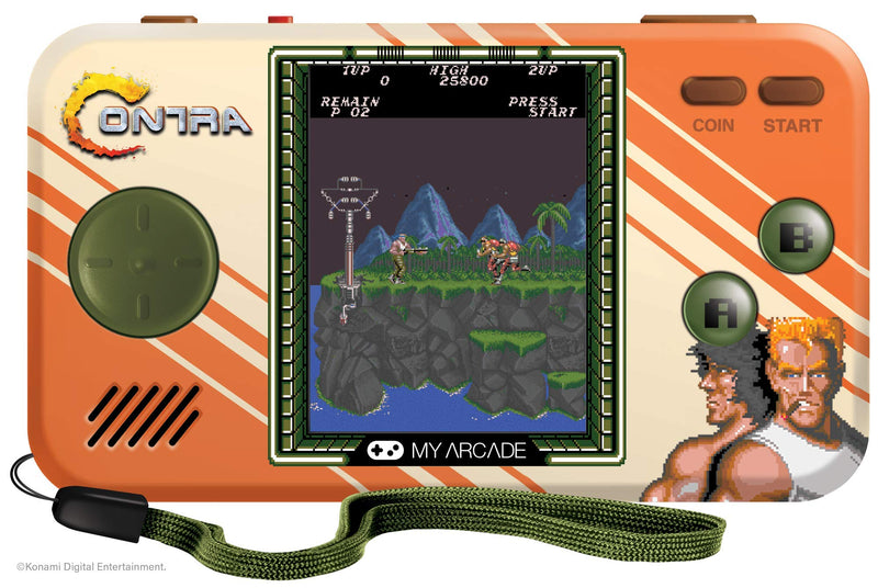 My Arcade Contra Pocket Contra and Super Contra, CO/VS Link for CO-OP Action, Full Color Display (DGUNL-3281) - Electronic Games & My Arcade Pocket Player Handheld Game Console Contra + Game Console