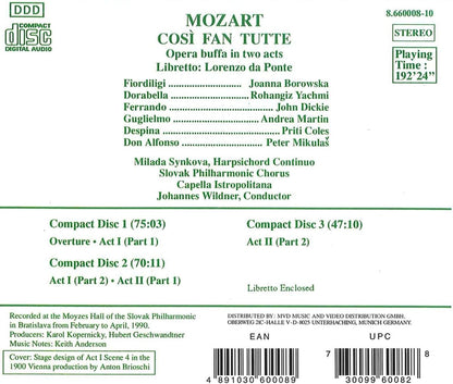 Cosi Fan Tutte (Wildner, Capella Istropolitana)