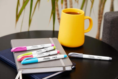 Sharpie S-Note Highlighter Pens | Part Art Marker Pen, Part Highlighter to Draw, Write & More | Assorted Pastel Colours | Chisel Tip | 12 Count