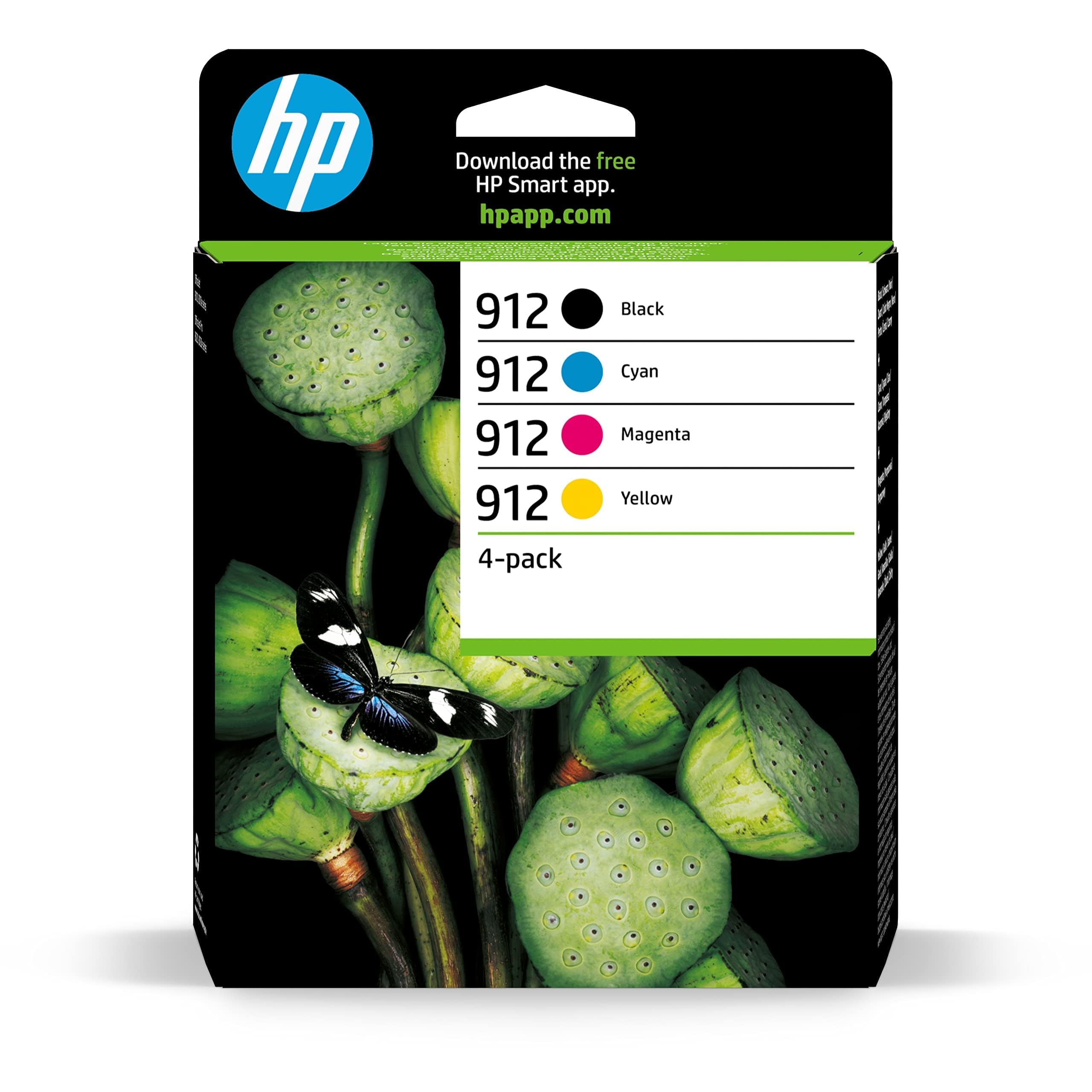 HP 6ZC74AE 912 Original Ink Cartridges, Black/Cyan/Magenta/Yellow