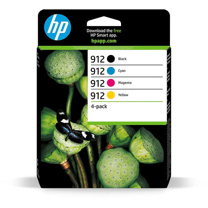 HP 6ZC74AE 912 Original Ink Cartridges, Black/Cyan/Magenta/Yellow