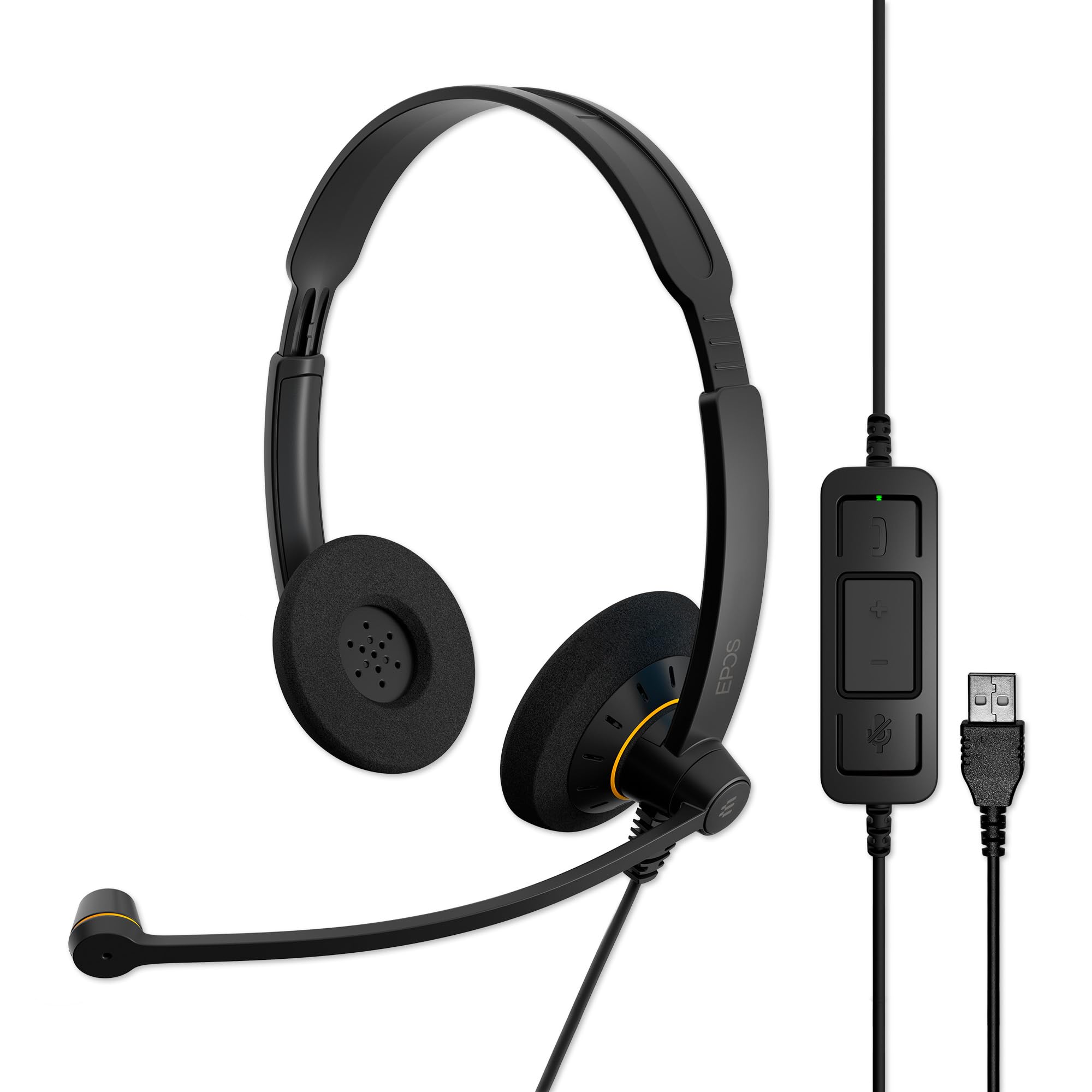 EPOS I SENNHEISER IMPACT SC 60 USB ML - Headset - on-ear - wired - USB - black with orange colour highlights