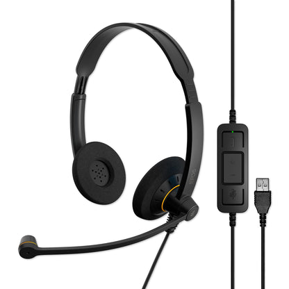 EPOS I SENNHEISER IMPACT SC 60 USB ML - Headset - on-ear - wired - USB - black with orange colour highlights