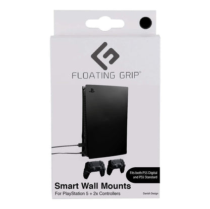 Floating Grip Playstation 5 Wall Mounts By Floating Grip - Black Bundle
