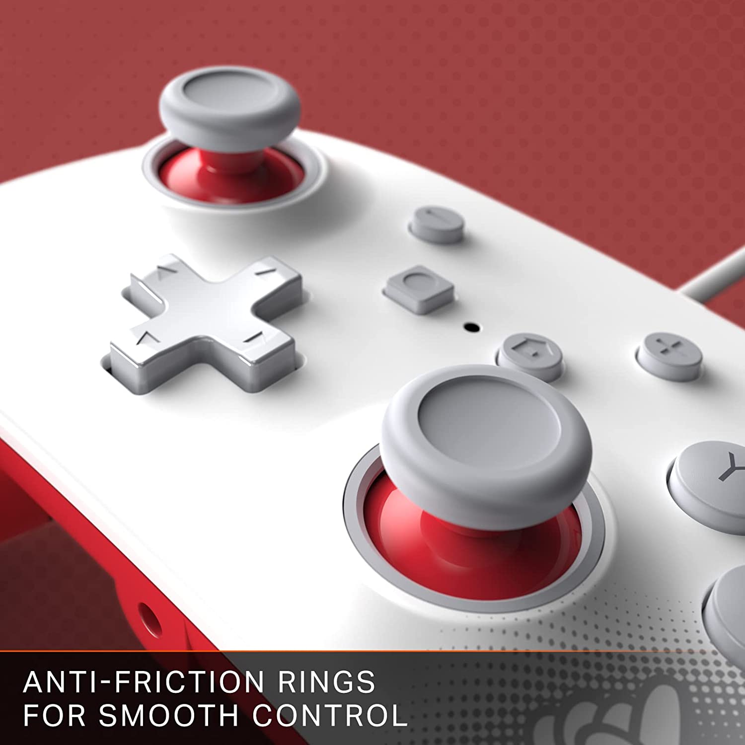 PowerA Enhanced Wired Controller for Nintendo Switch - Mario White, Gamepad, Wired Video Game Controller, Gaming Controller - Nintendo Switch