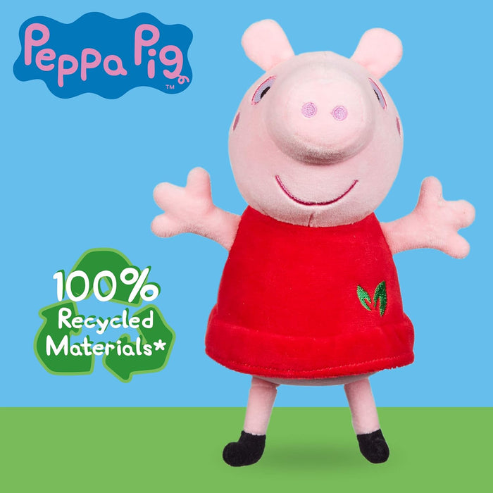 Red Dress Peppa Soft Toy, 100% Recycled, Peppa Pig Gift, Sustainable Toy, Supersoft Plush