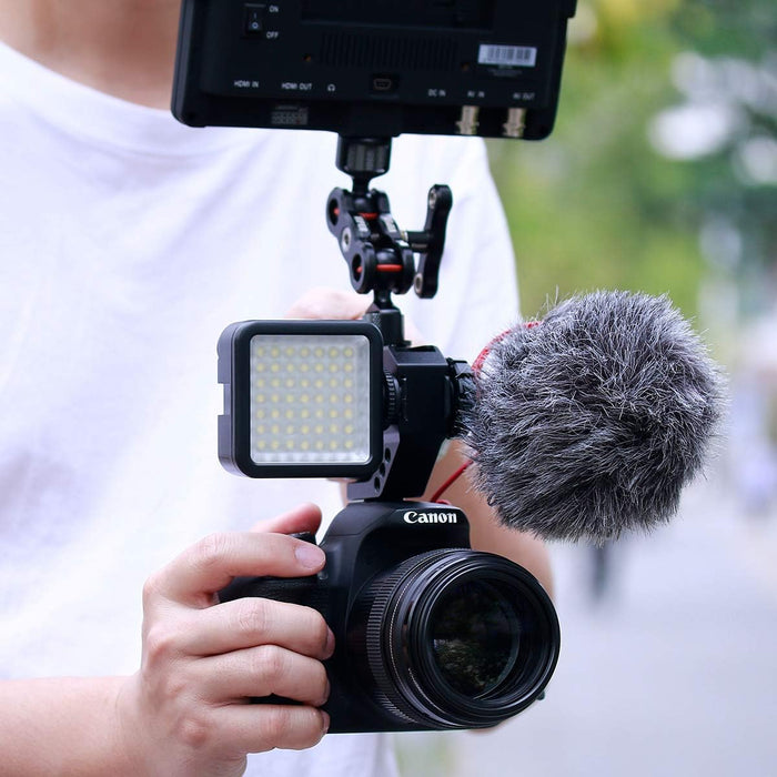 UURig R005 Lightweight Aluminum Alloy Camera Hot Shoe Top Handle Grip, Universal Video Stabilizing Rig With 3 Cold Shoe Adapters to Mount Microphone, LED Light, Monitor, Easy Low Angle Shots.