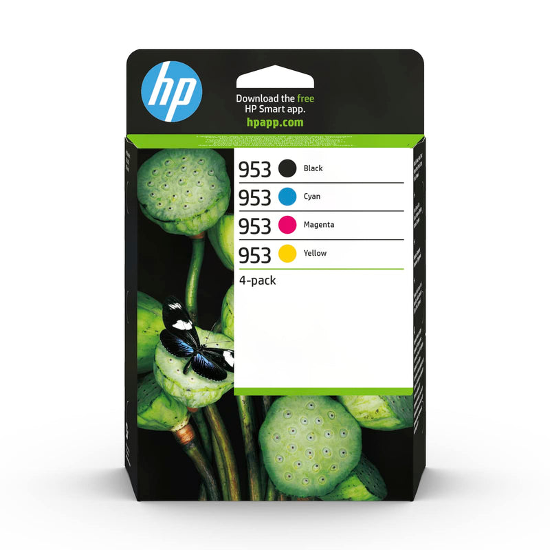 HP 6ZC69AE 953 Original Ink Cartridges, Black/Cyan/Magenta/Yellow, Multipack