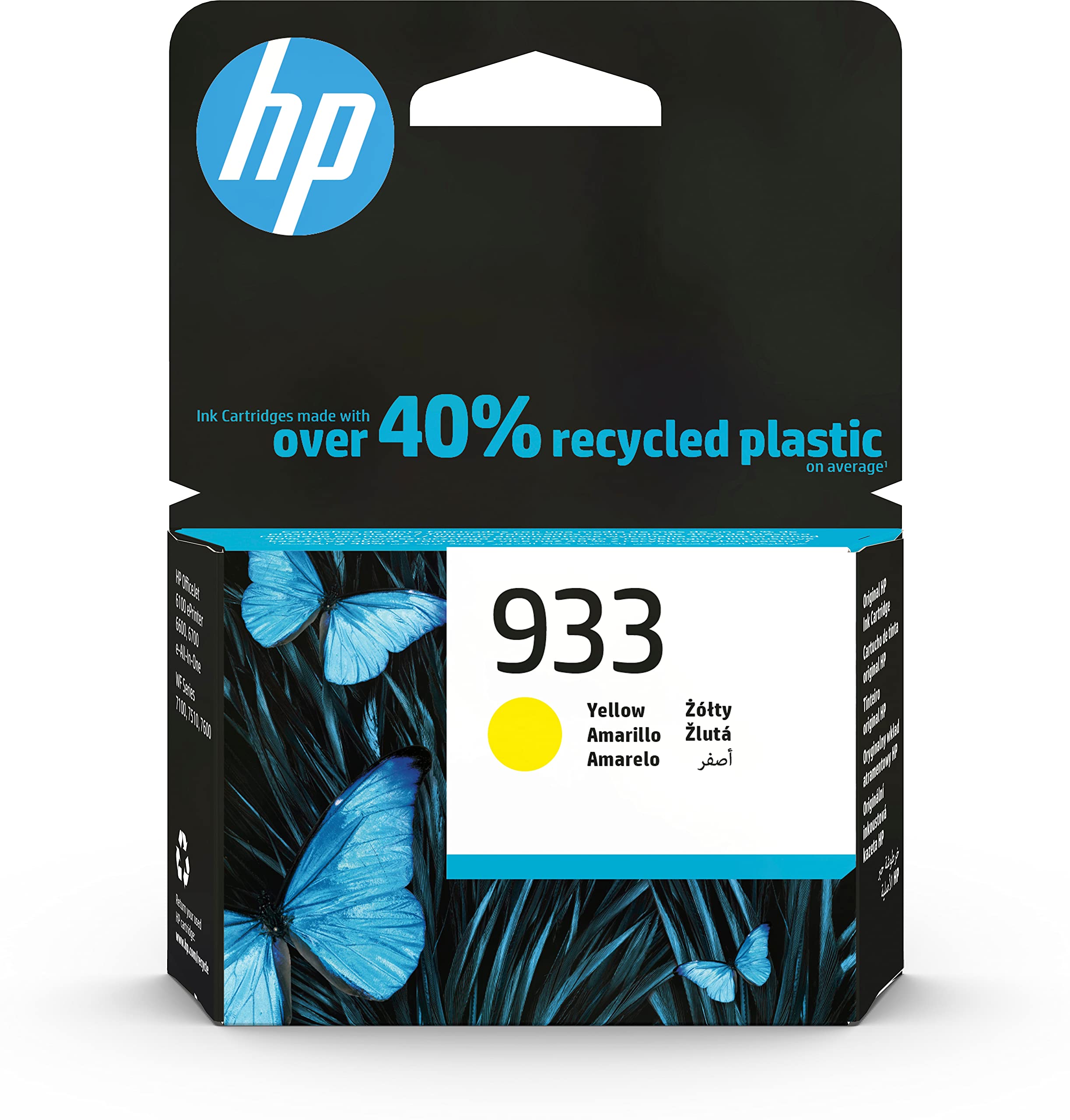 HP 933 CN058AE Yellow Original Cartridge 330 Pages for HP OfficeJet 6100 7610 7612 HP OfficeJet 6600 6700 7110 7510