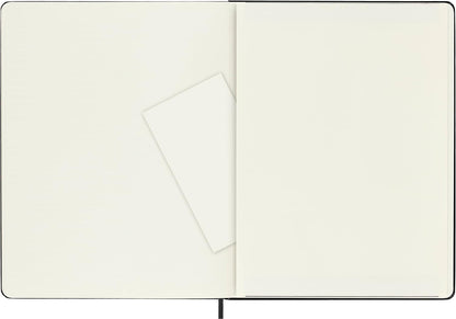 Moleskine Classic Plain Paper Notebook, Hard Cover and Elastic Closure Journal, Color Black, Size Extra Large 19 x 25 cm, 192 Pages