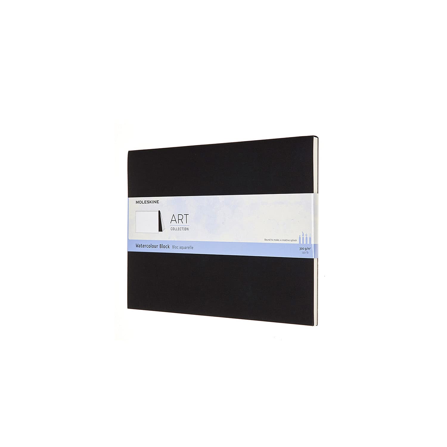 Moleskine Extra Large Size 19 x 25 cm Art Collection Watercolour Block, Album with Paper for Watercolours, Cardboard Cover, Colour Black, 20 Pages