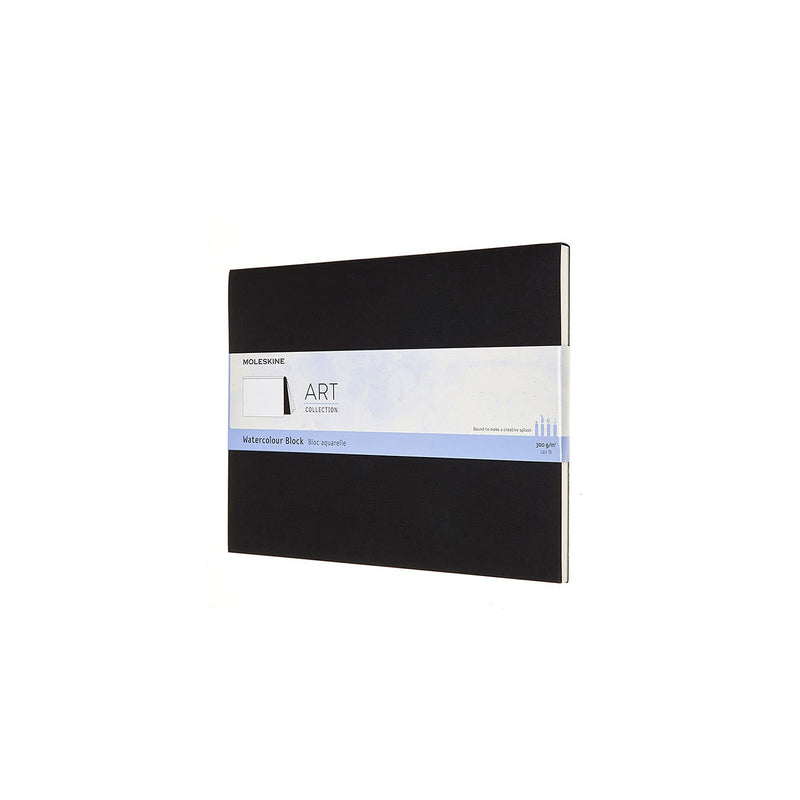 Moleskine Extra Large Size 19 x 25 cm Art Collection Watercolour Block, Album with Paper for Watercolours, Cardboard Cover, Colour Black, 20 Pages