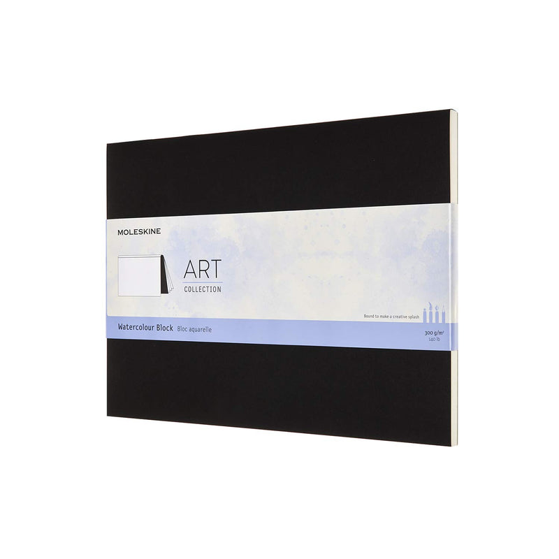 Moleskine Size 23 x 31 cm Art Collection Watercolour Block, Album with Paper for Watercolours, Cardboard Cover, Colour Black, 20 Pages 31 x 23cm